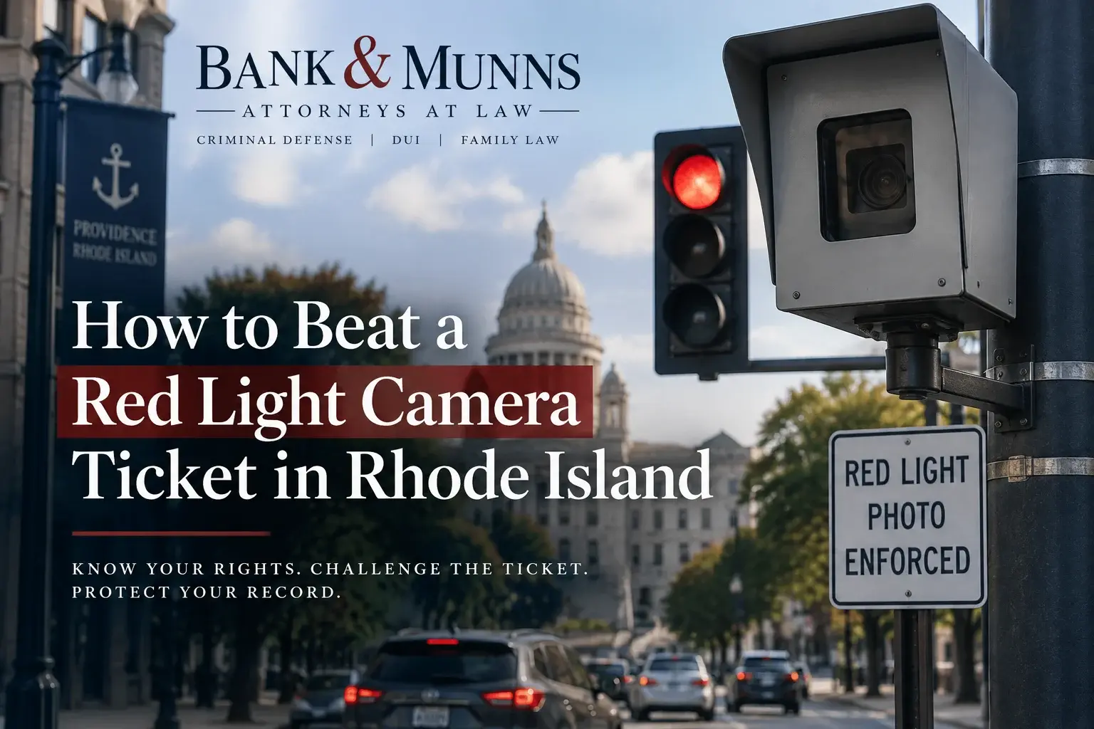 How to Beat a Red Light Camera Ticket in Rhode Island - Bank & Munns - Rhode Island Trafcic Ticket Attorneys