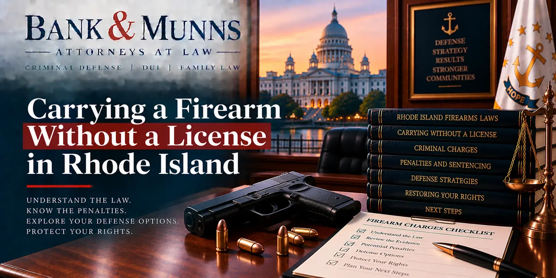 Carrying a Firearm Without a License in Rhode Island