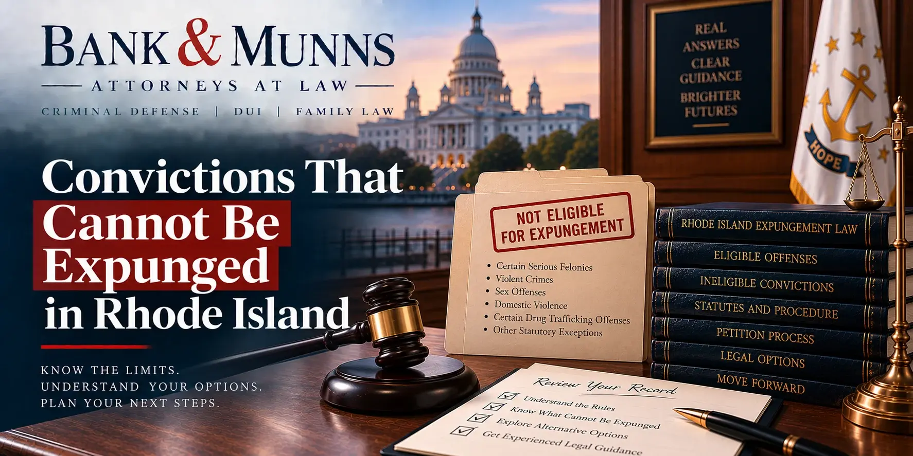 Convictions That Cannot Be Expunged in Rhode Island